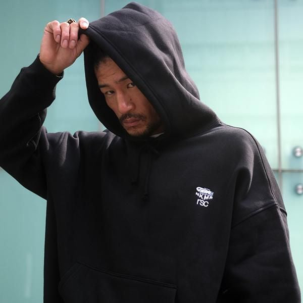【40%OFFアウトレットSALE】"cassius" BOXER CLUB プルオーバー パーカー（ビッグシルエット）(黒Mサイズ）