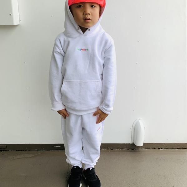 [KIDS]子供用 カラフル刺繍プルオーバーパーカー