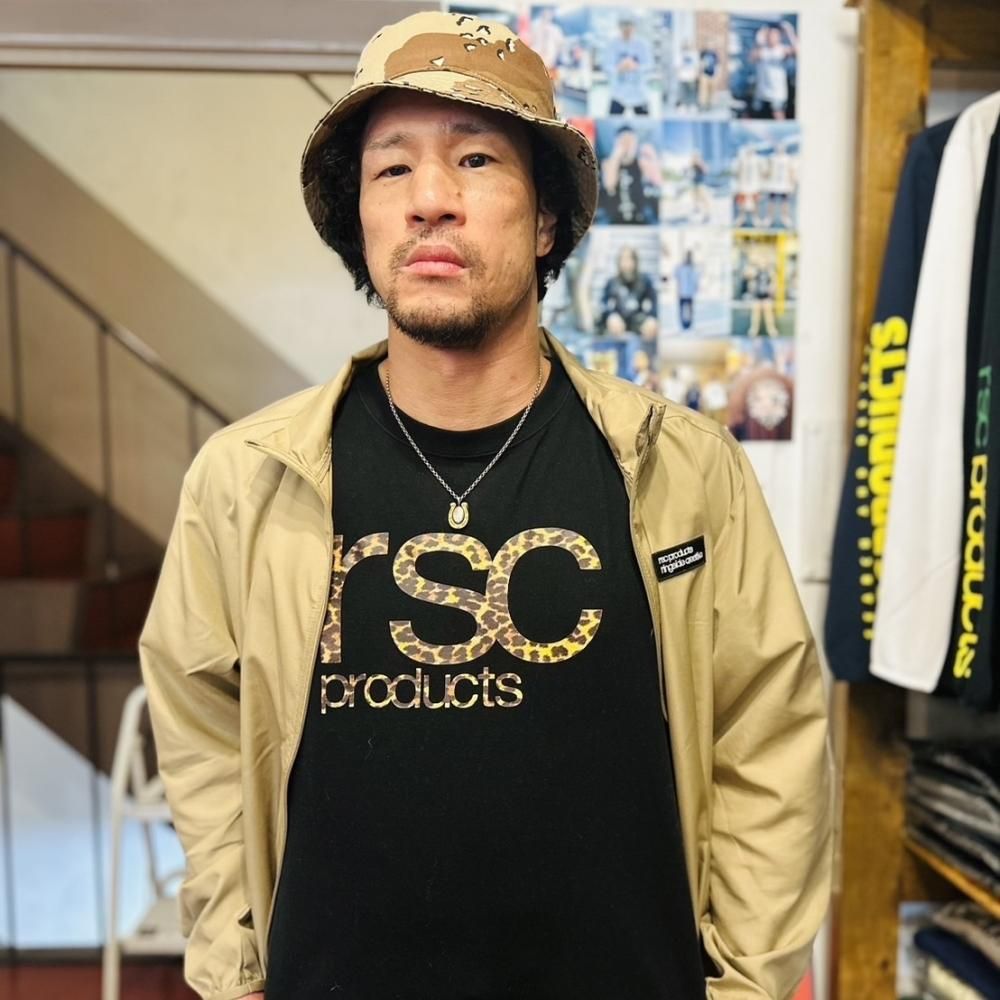 "レオパードロゴ"コットンTシャツ （全２色）