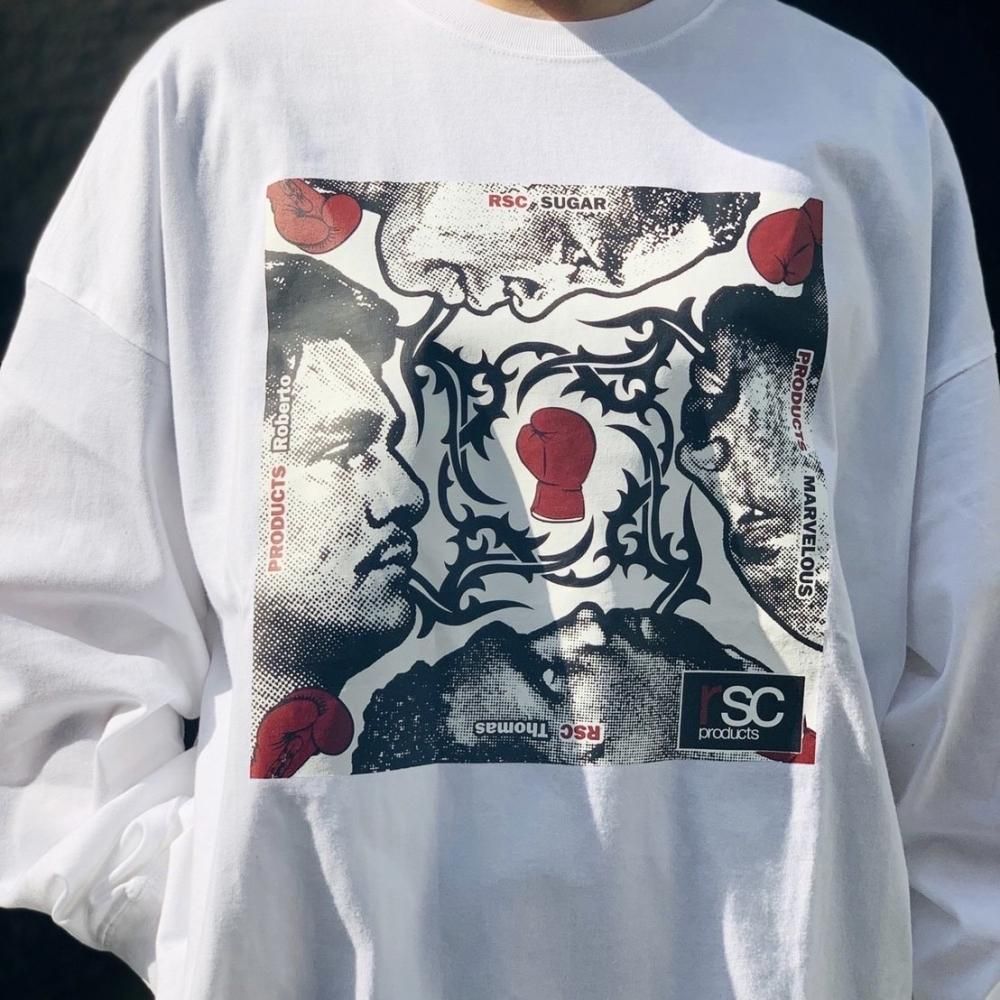 ”HOT BOXERS” ビッグシルエット ロングスリーブ Tシャツ