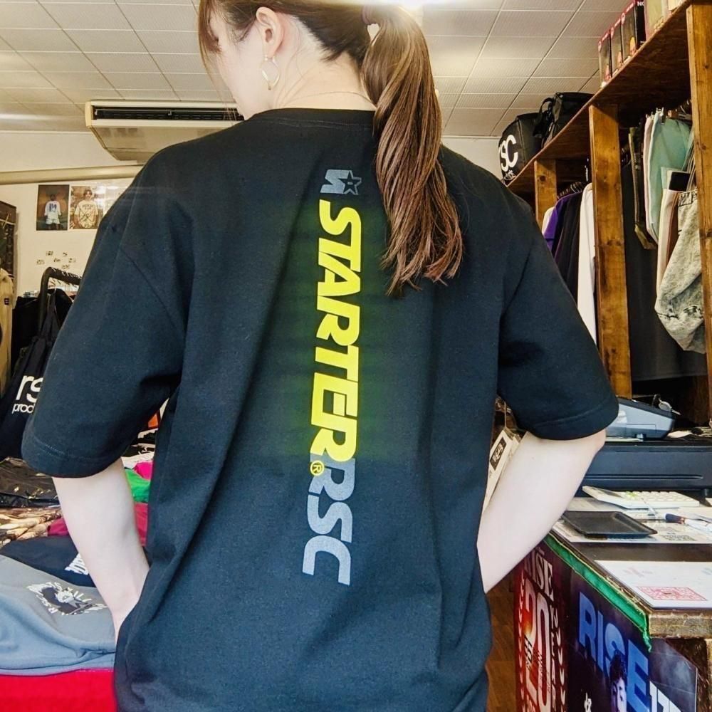 【セール20％OFF】 STARTER ビッグシルエットコットンTシャツ(ブラック）