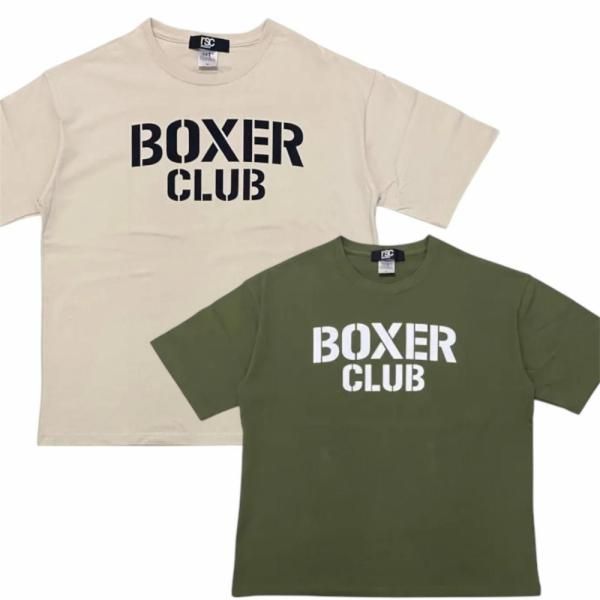 BOXER CLUB ロゴ ビッグシルエットコットンTシャツ（全２色）
