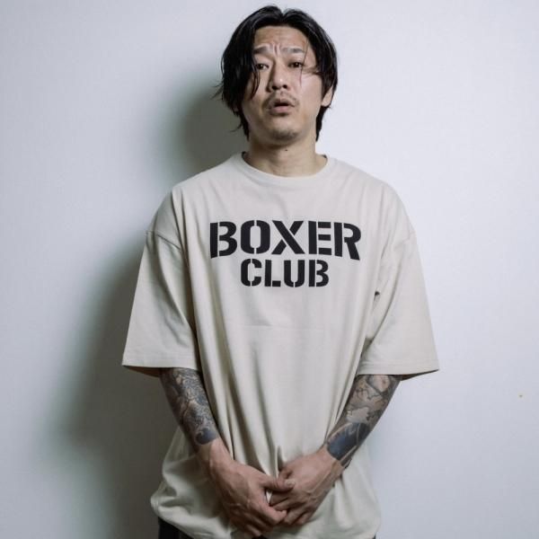 BOXER CLUB ロゴ ビッグシルエットコットンTシャツ（全２色）