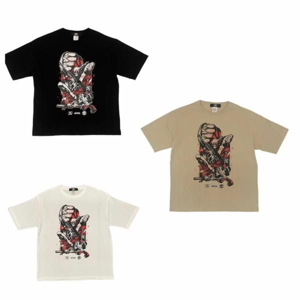 RISE ×RSC×JUMBO MAACTH コラボ ビッグシルエットコットンTシャツ（全3色）