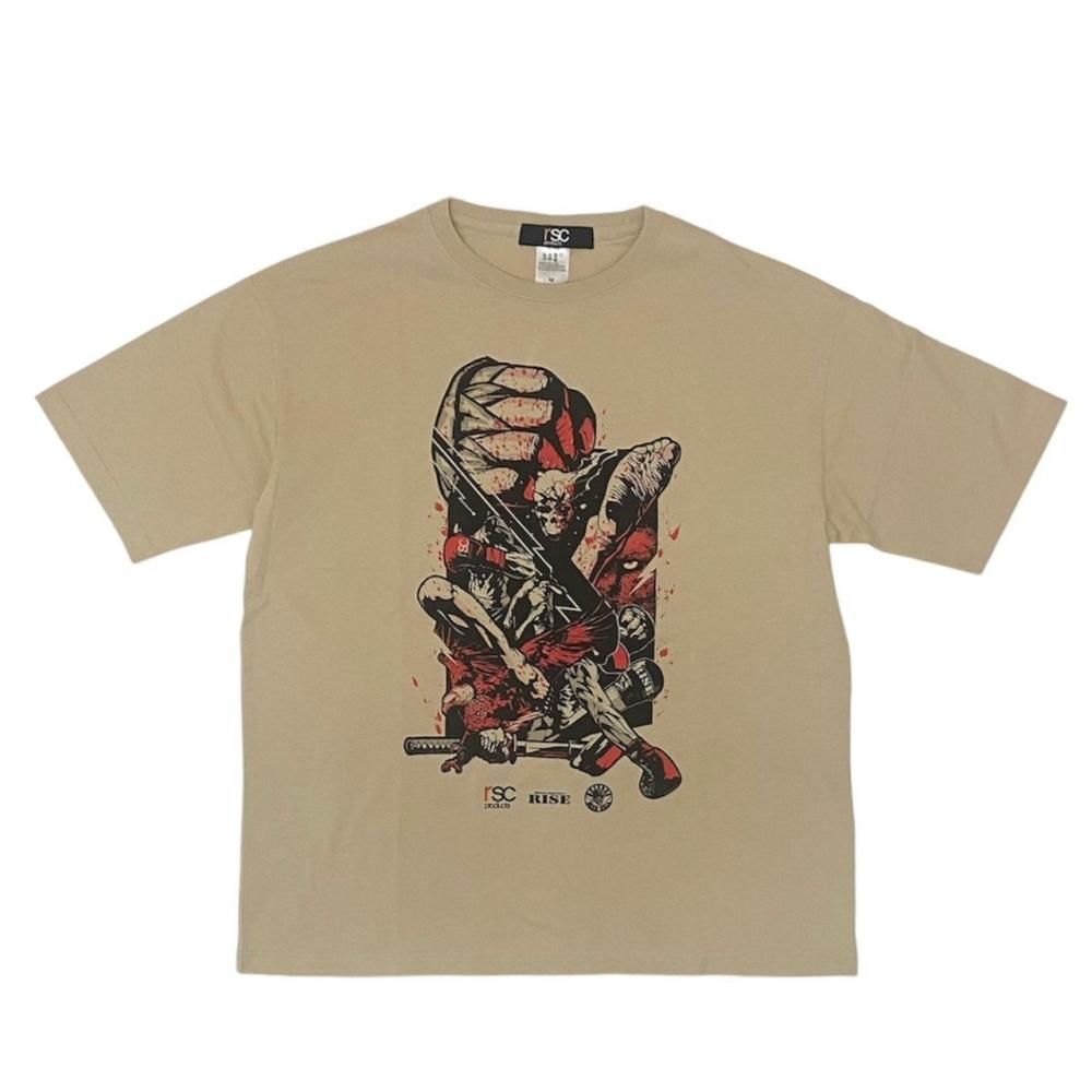 RISE ×RSC×JUMBO MAACTH コラボ ビッグシルエットコットンTシャツ（全3色）