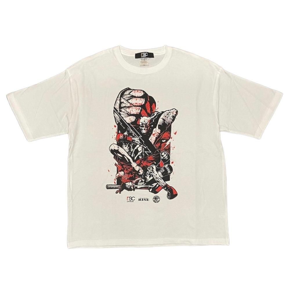 RISE ×RSC×JUMBO MAACTH コラボ ビッグシルエットコットンTシャツ（全3色）