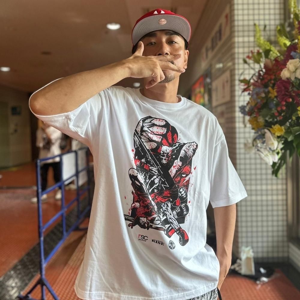 RISE ×RSC×JUMBO MAACTH コラボ ビッグシルエットコットンTシャツ（全3色）