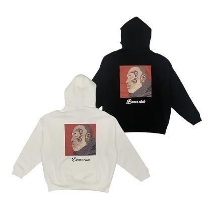 “TATTOO” BOXER CLUB ビッグシルエット プルオーバーパーカー（裏起毛）