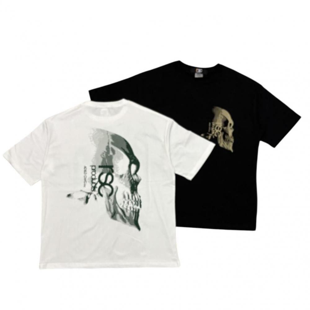 スカルプリント Tシャツ（ビッグシルエット）