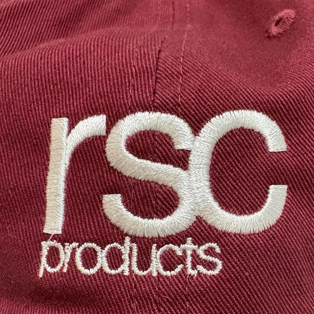 rscロゴ刺繍コットンCAP（バーガンディ）