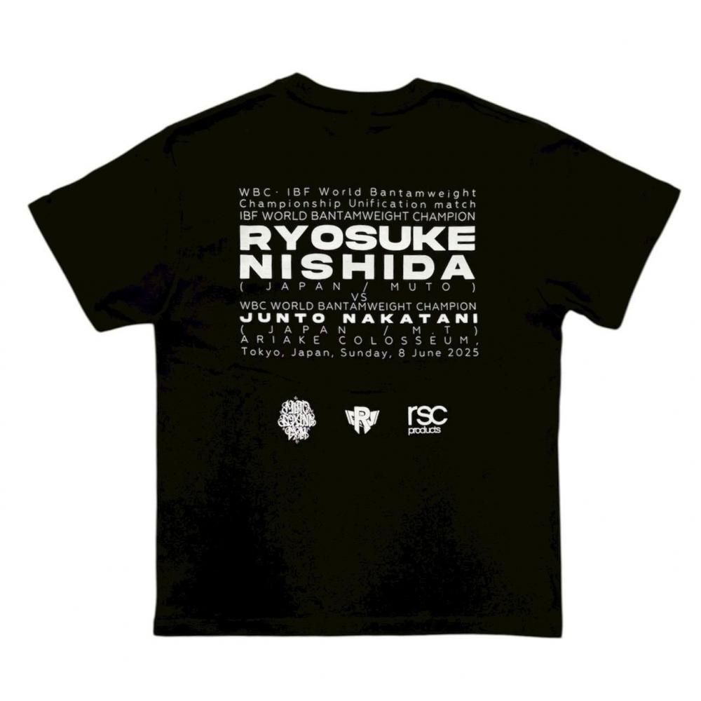 西田凌佑世界統一戦応援Tシャツ （黒）