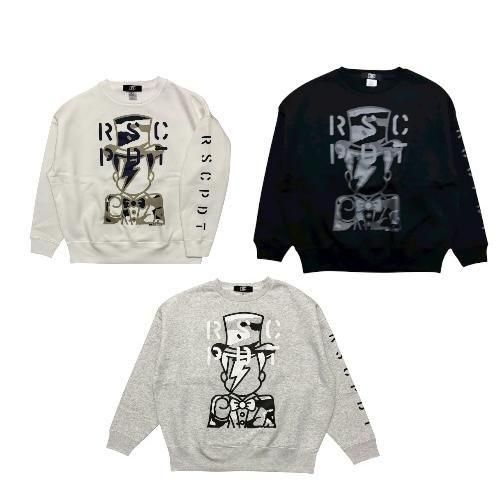 【新作】 "IWU"  ビッグシルエットクルーネックスウェット（裏起毛）(全３色）