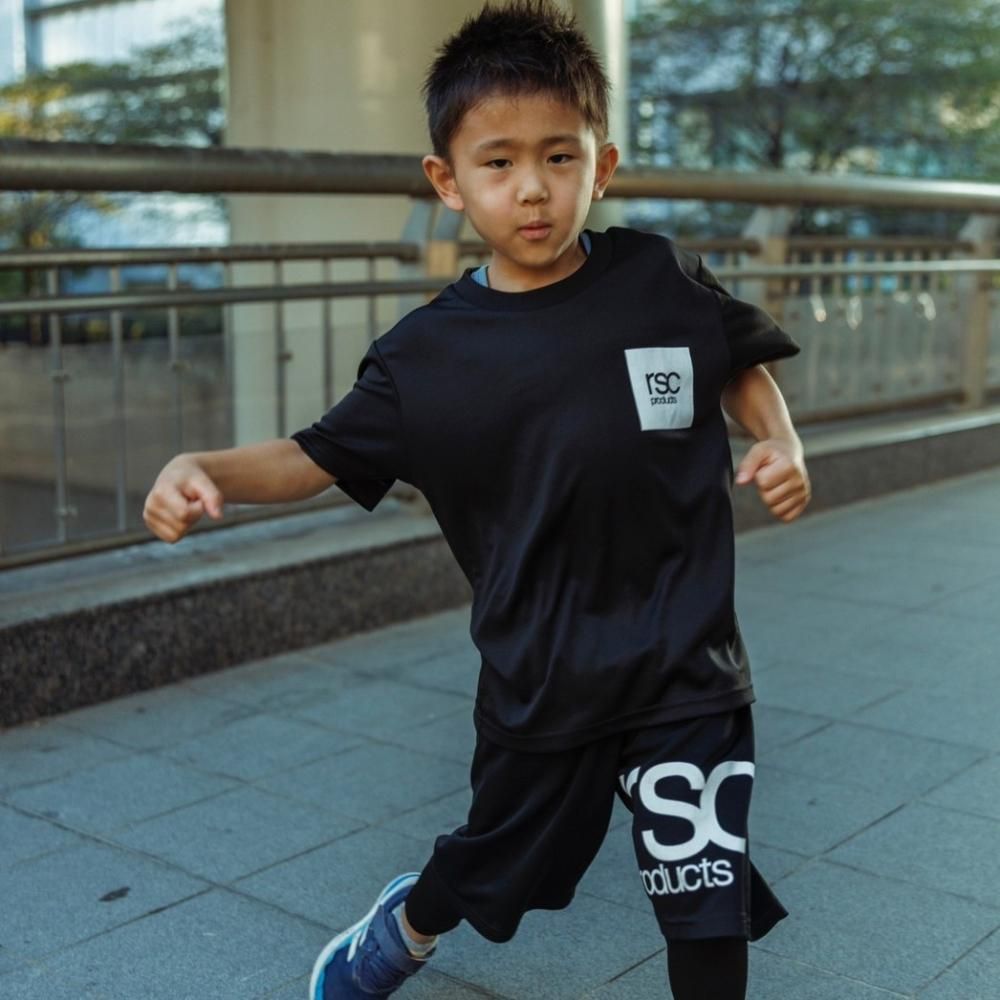 [KIDS] 子供用 BOX ロゴ ドライ Tシャツ